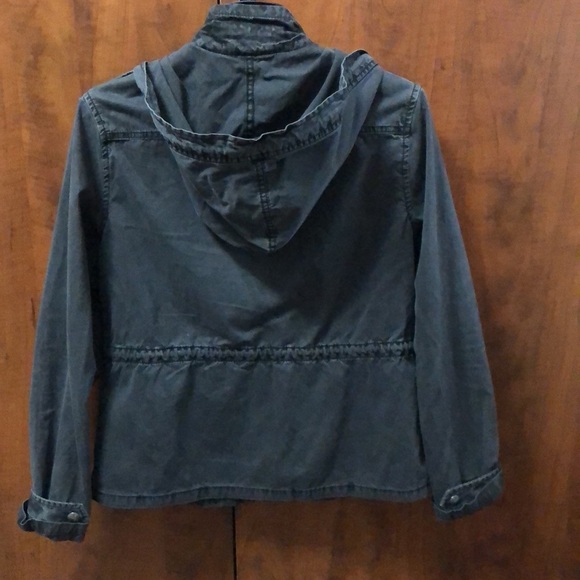 Talula Cargo style jacket w/ hoodie, Charcoal, S - Picture 4 of 4